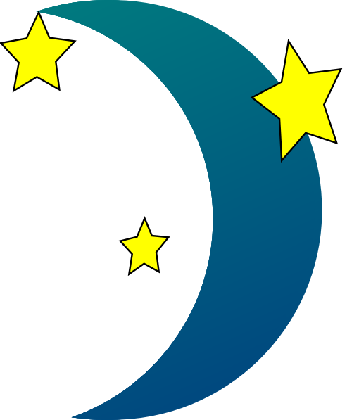 Crescent Moon And Star Clipar - Moon And Stars Clip Art