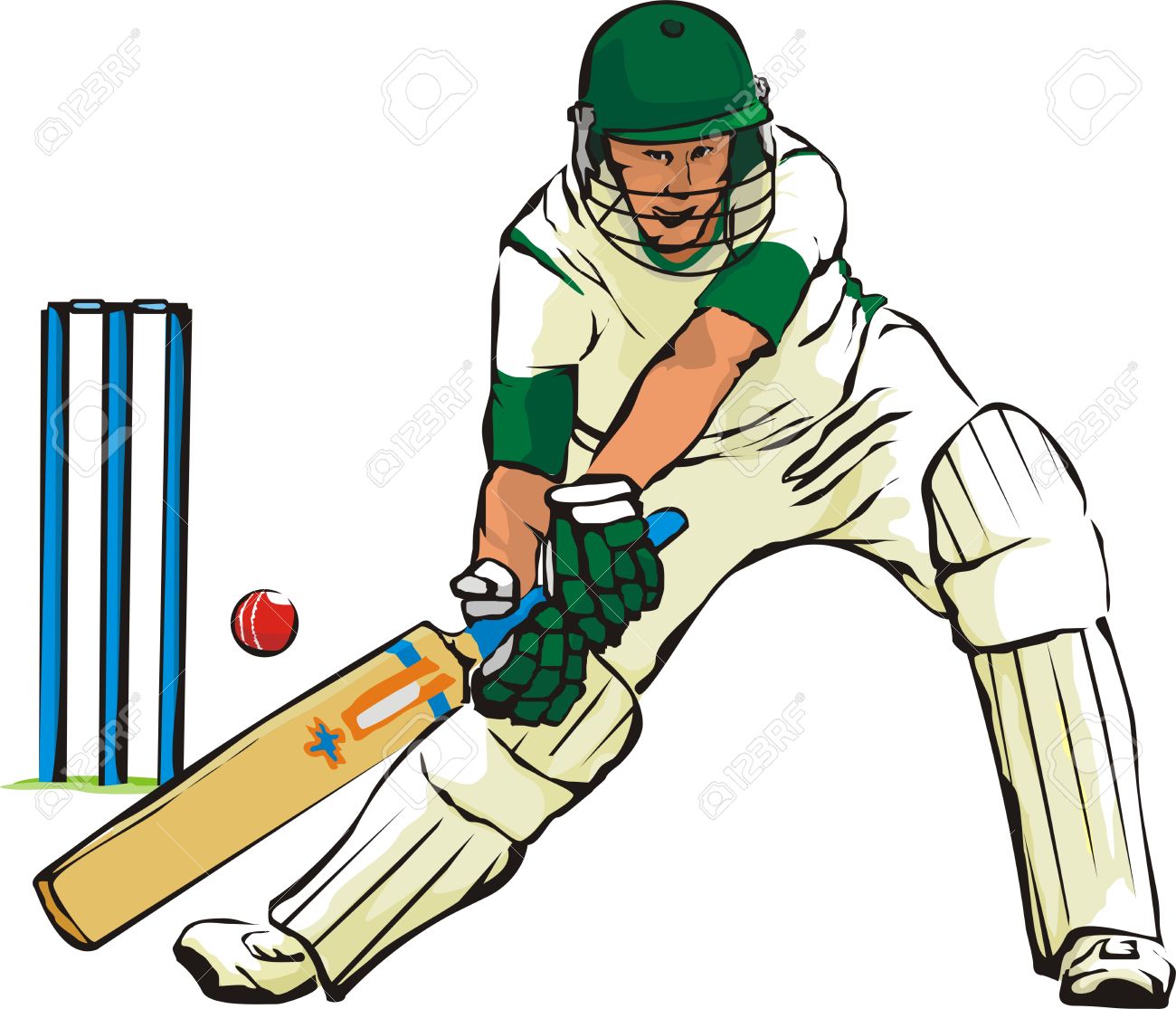Animated Cricket Clipart #1