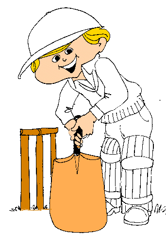Cricket batsman clipart