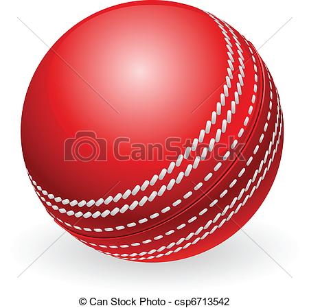 Shiny red traditional cricket ball - csp6713542