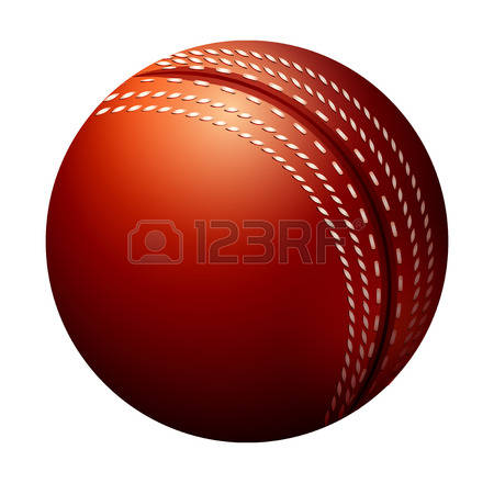 Single cricket ball made of leather