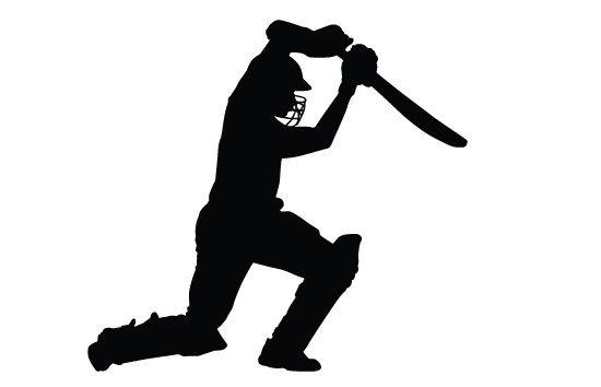 cricket bating silhouette