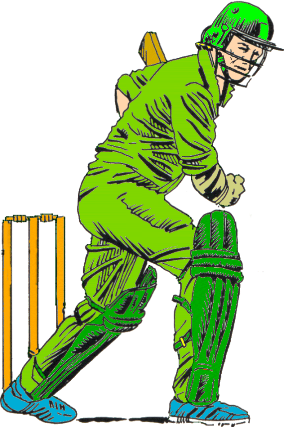 Cricket batsman clipart - Cricket Clip Art