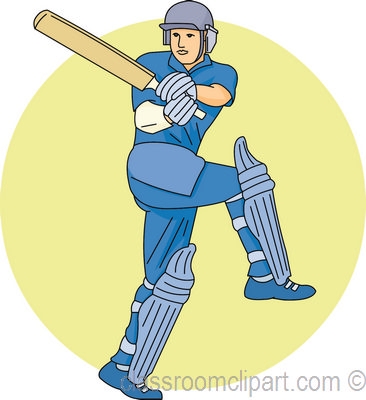 Cricket batsman clipart