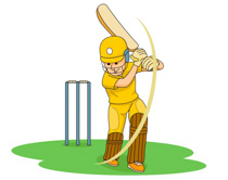 Cricket Umpire Giving Decision Player Is Out Clipart Size: 84 Kb