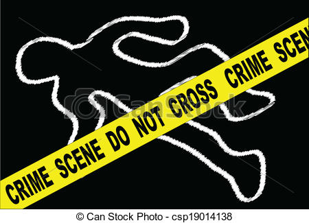 ... Crime Scene Chalk Mark - A typical CRIME SCENE DO NOT CROSS.