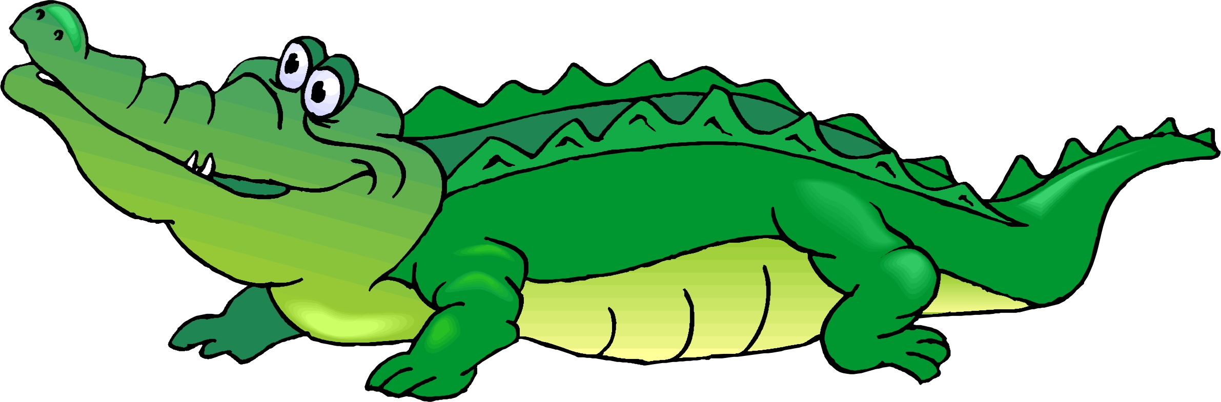 Swamp alligator cartoon .