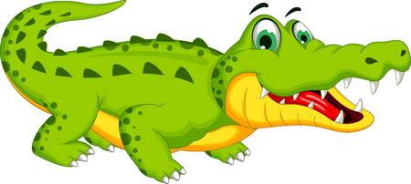 Cartoon crocodile posing