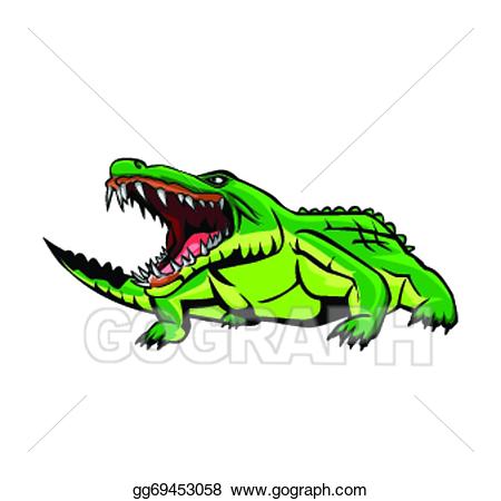 Cartoon Crocodile Clipart #1