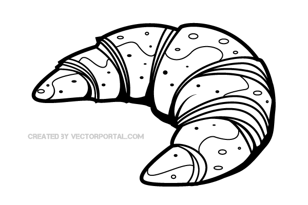 Croissant Vector Clip Art Image