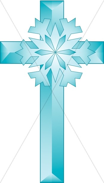 Cross Snowflake Clipart - Clipart Of A Cross