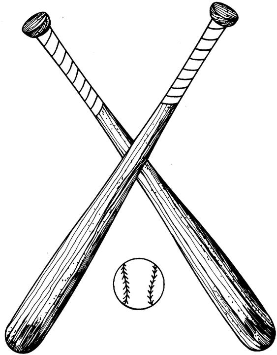 crossed baseball bat clipart - Crossed Bats Clipart