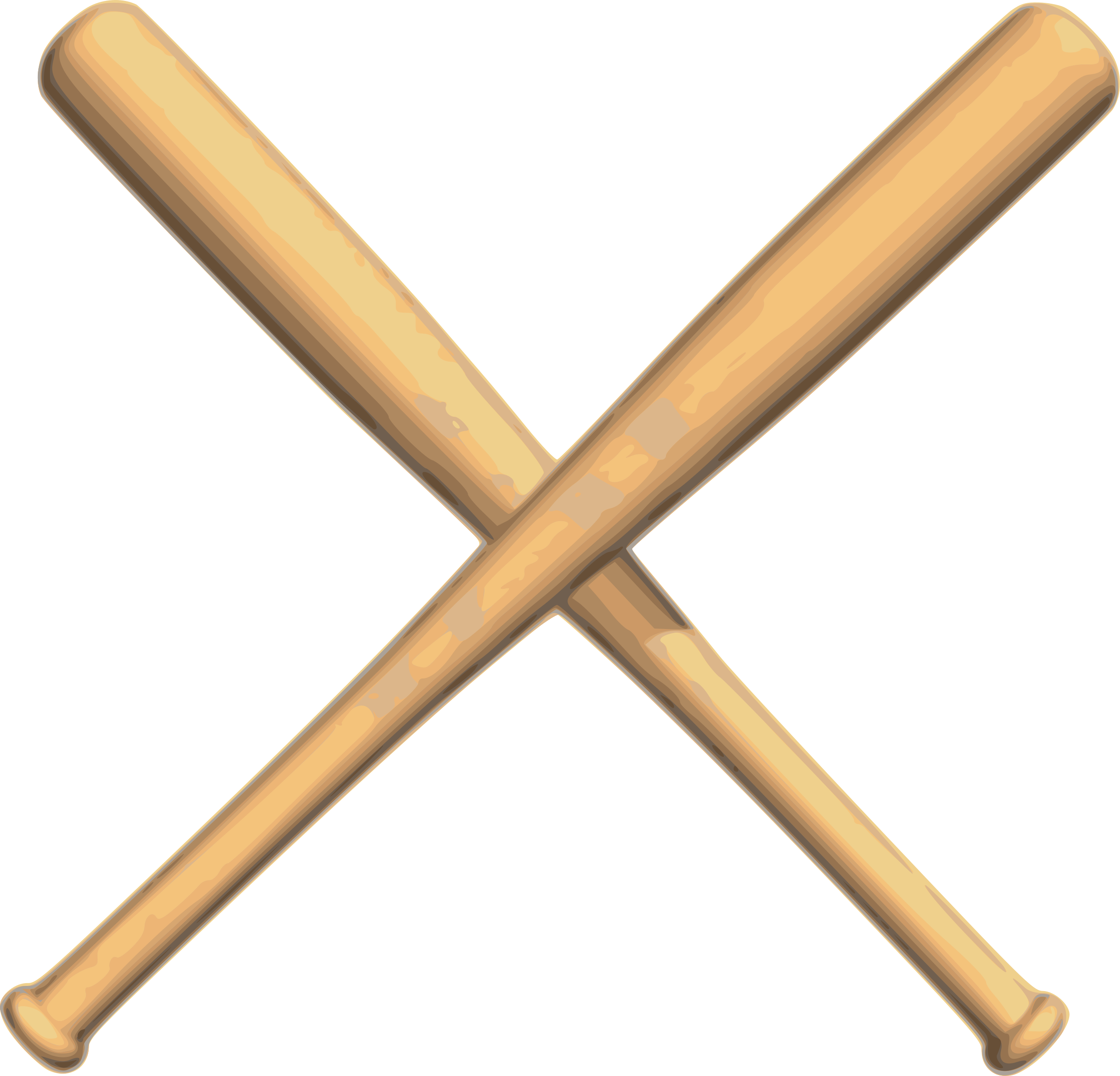crossed baseball bat clipart