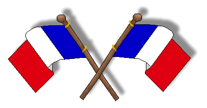 Crossed French Flags Shadowed Flag Clip Art French Clip Art