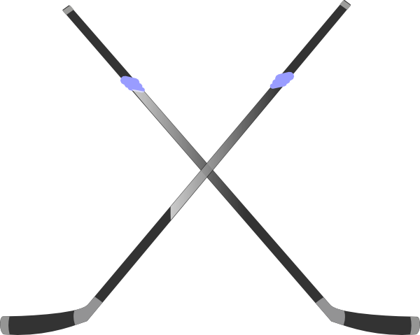 ... Crossed hockey sticks cli - Hockey Stick Clip Art
