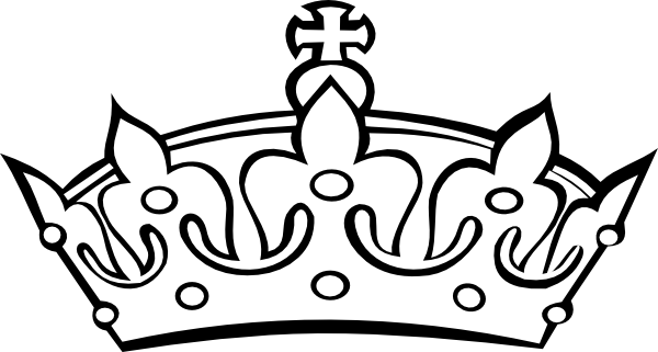 crown clipart black and white - Crown Clipart Black And White