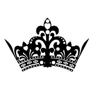Crown black and white black . - Crown Clipart Black And White