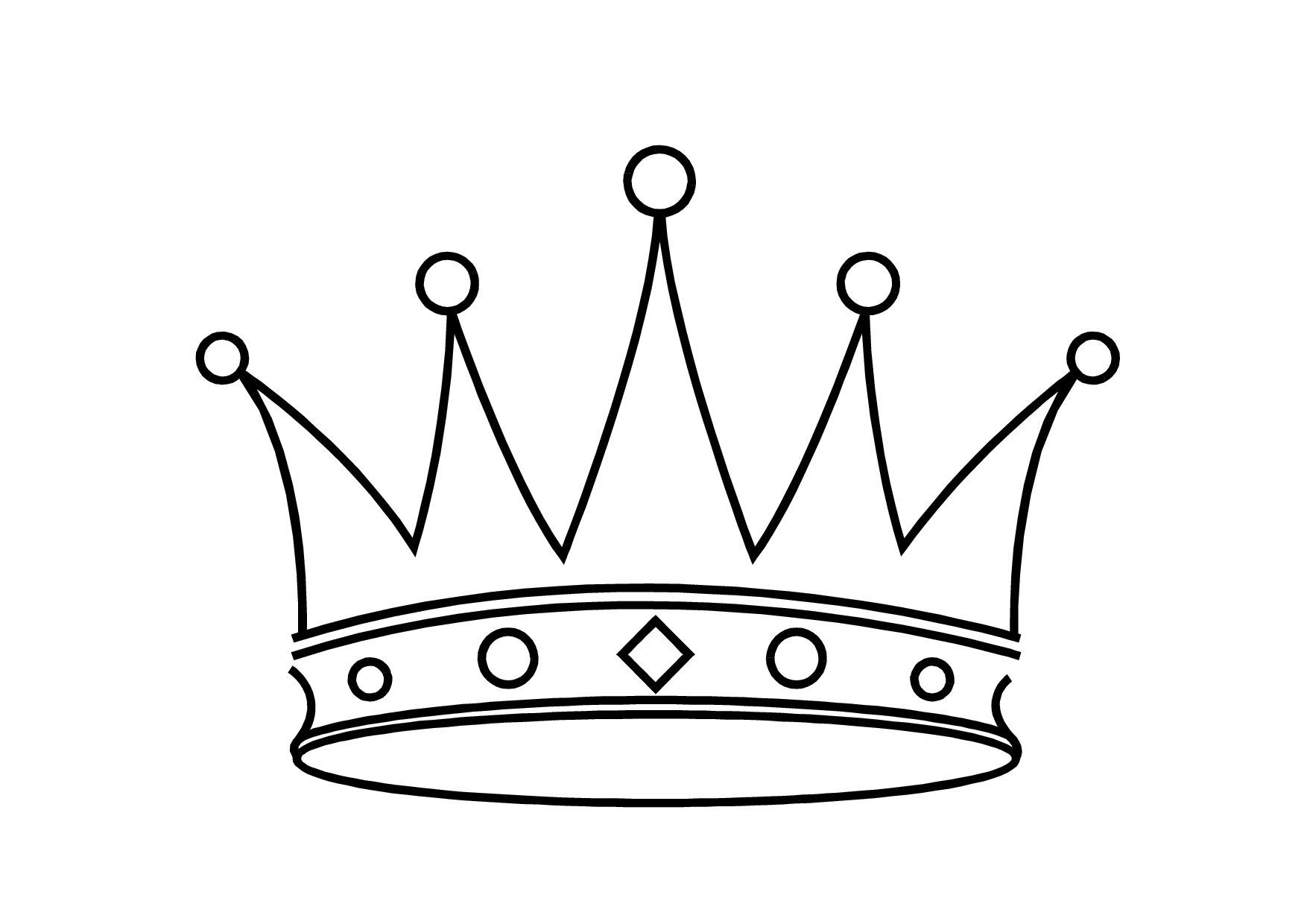 Crown black and white princess black and white clipart