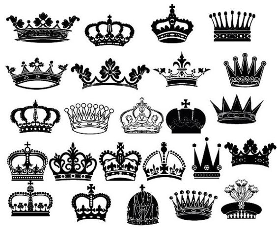 Crown Clipart // King Queen Crown Clip Art // Royal por BlueGraphic