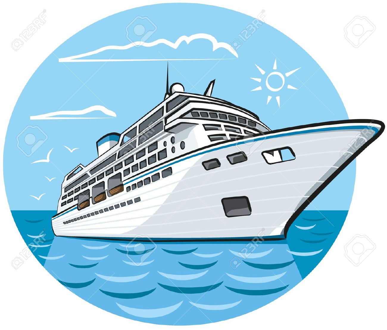 cruise ship: luxury cruise . - Clip Art Cruise Ship