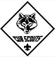 Cub Scout logo - black and white coloring sheet. Add boys creativity to Blue u0026amp;