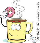 Cup of Coffee - Coffee And Donuts Clipart