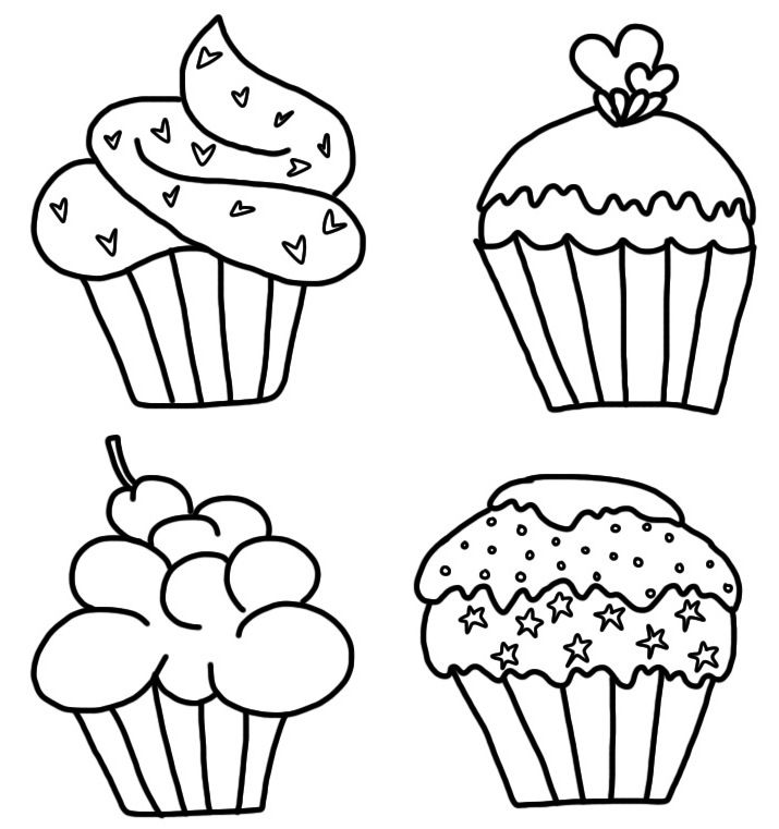 Cupcake black and white cupcake clipart black and white 6 2
