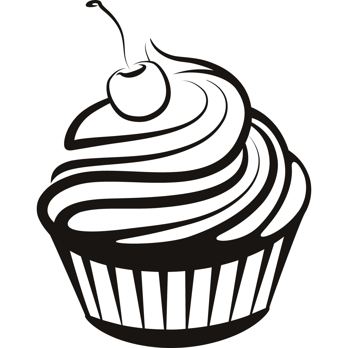 Cupcake black and white cupcake drawings and cupcakes clipart