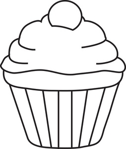 Clipart Cupcake Clipart Black And White
