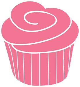 Cupcake Clipart Image A Strawberry Cupcake With Pink Frosting On Top