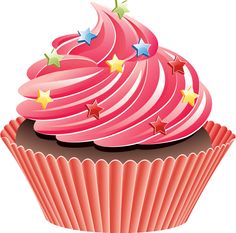 cupcakes with sprinkles% . - Clipart Cupcakes