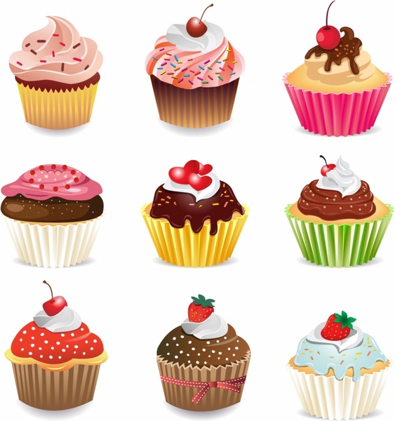 Pink Frosted Cupcake Clip Art