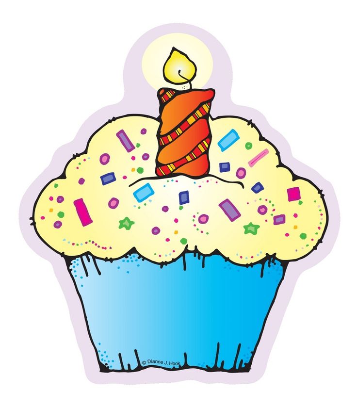 Cupcakes Cut-Outs - Birthday Cupcake Clip Art