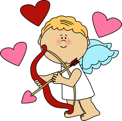 Cupid with Heart Balloon Clip