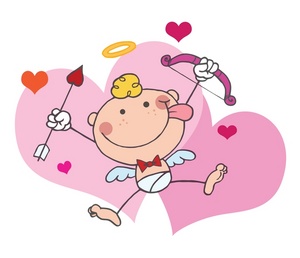 Cupid with Heart Clip Art Fre - Cupid Clipart Free