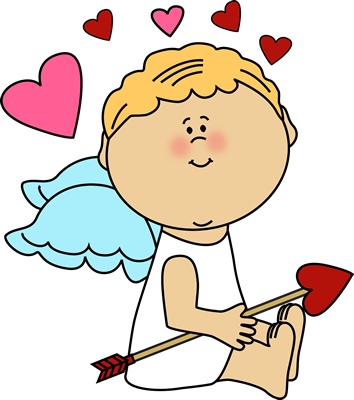 Cupid with Hearts Clip Art
