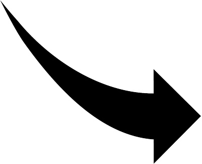 Black Curved Arrow Clipart #1 - Curved Arrow Clipart