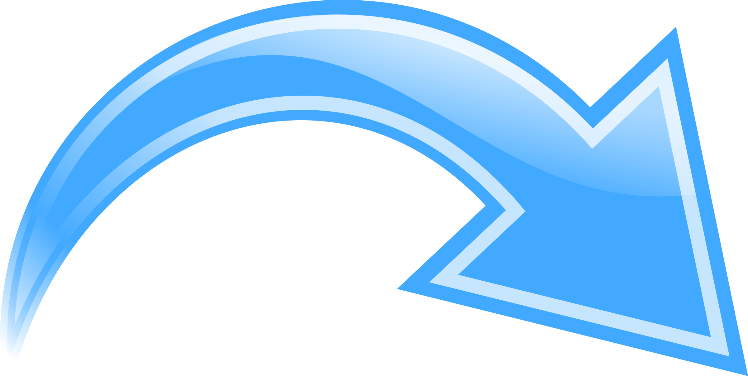 Curved Arrow, Blue - Curved Arrow Clipart
