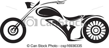 Custom Bagger Motorcycle Clipartby dengland65030/1,583; vector Silhouette of classic motorcycle. moto icon - vector... ...