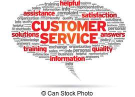 Customer Service Clipartby andrewgenn1/42; Customer Service speech bubble illustration on white.