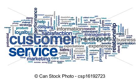 Customer service concept in .