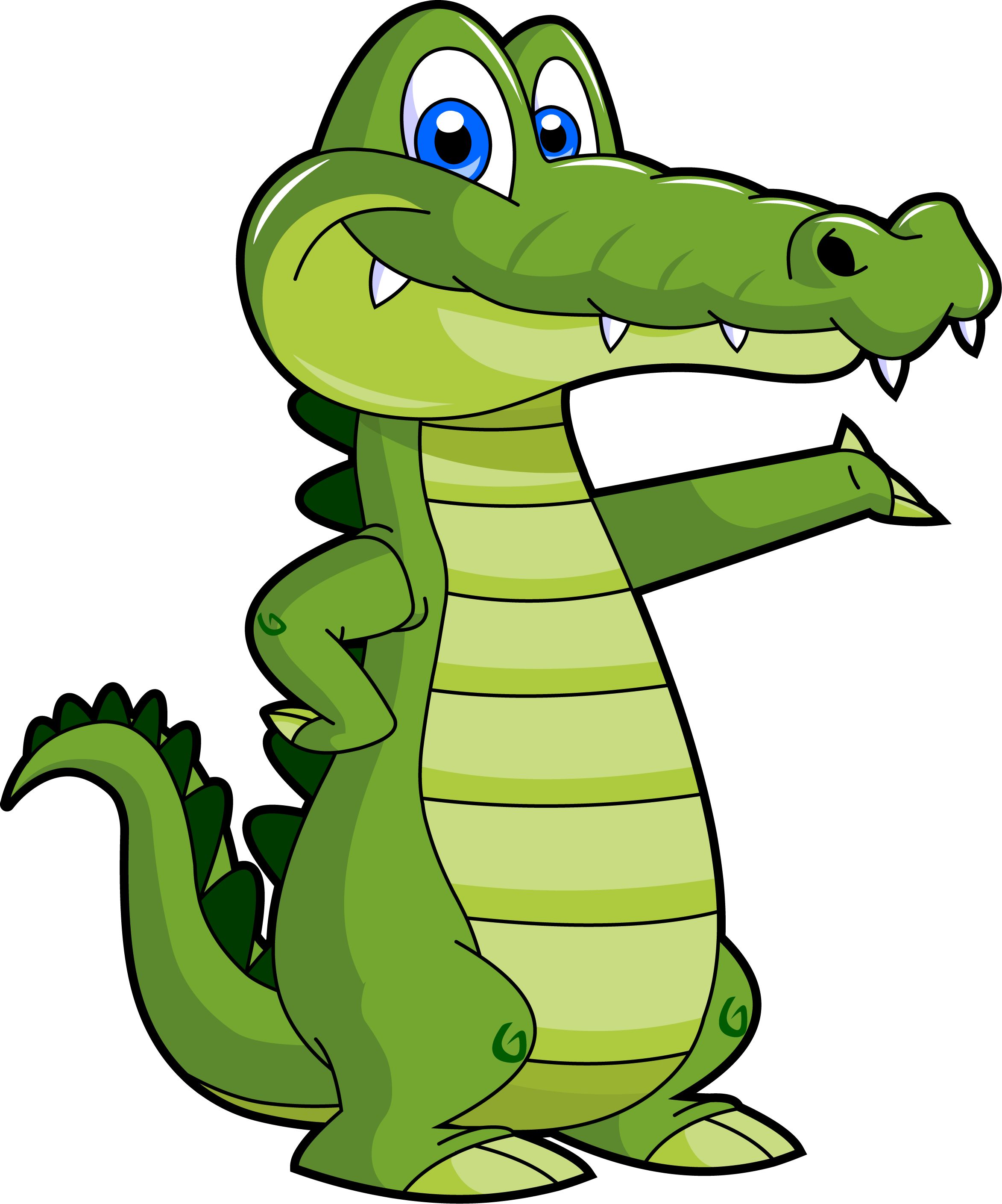 Cartoon Alligator - ClipArt B