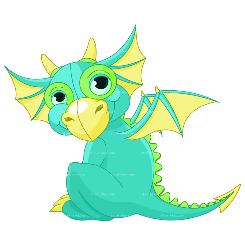 cute baby dragon clipart
