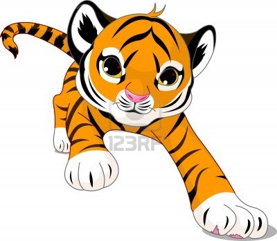 cute baby tiger clipart - Baby Tiger Clipart