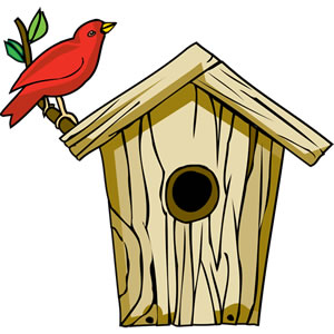 cute birdhouse clipart - Birdhouse Clipart