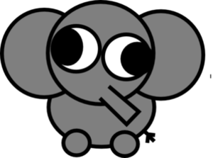 cute elephant silhouette clip - Cute Elephant Clip Art