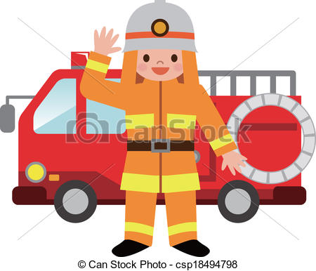 cute firefighter clipart - Firefighters Clipart