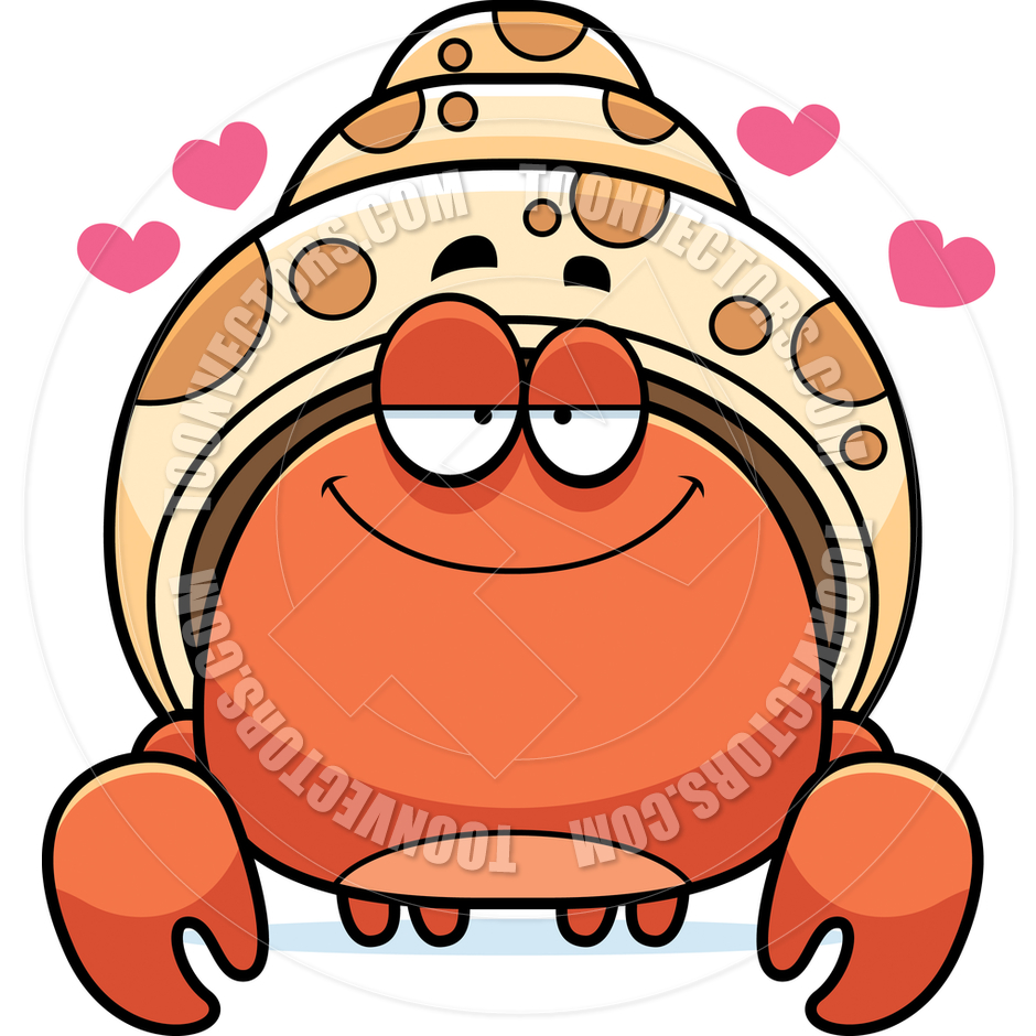 cute hermit crab clipart