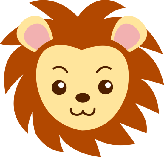 cute lion head clipart