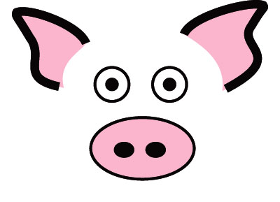 cute pig face clip art